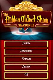 Title screen of Hidden Object Show on the Nintendo DS.