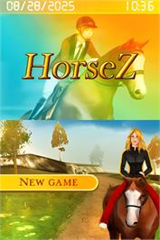 Title screen of Horsez on the Nintendo DS.