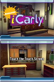 Title screen of Icarly on the Nintendo DS.