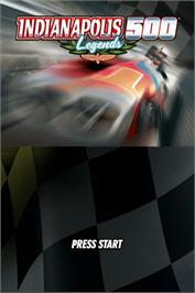 Title screen of Indianapolis 500 Legends on the Nintendo DS.