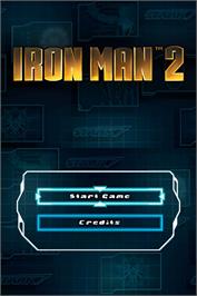Title screen of Iron Man 2 on the Nintendo DS.