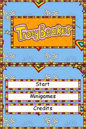 Title screen of Jacqueline Wilson's Tracy Beaker - The Game on the Nintendo DS.