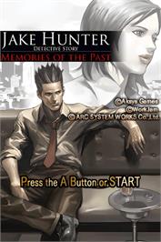 Title screen of Jake Hunter Detective Story - Memories Of The Past on the Nintendo DS.