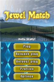Title screen of Jewel Match on the Nintendo DS.