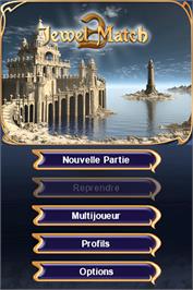 Title screen of Jewel Match 2 on the Nintendo DS.