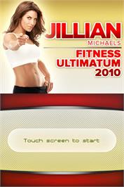 Title screen of Jillian Michaels Fitness Ultimatum 2010 on the Nintendo DS.