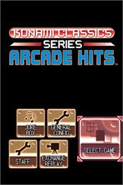 Title screen of Konami Arcade Classics on the Nintendo DS.