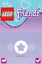 Title screen of Lego Friends on the Nintendo DS.