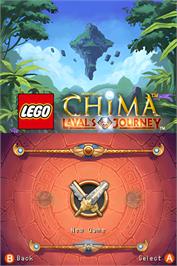 Title screen of Lego Legends Of Chima - Le Voyage De Laval on the Nintendo DS.