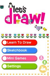 Title screen of Let's Draw on the Nintendo DS.