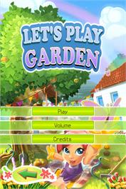 Title screen of Let's Play Garden on the Nintendo DS.
