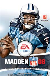Title screen of Madden Nfl 08 on the Nintendo DS.