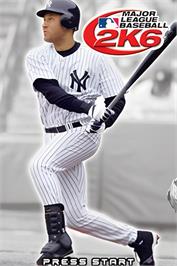 Title screen of Major League Baseball 2K6 on the Nintendo DS.