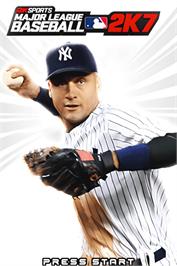 Title screen of Major League Baseball 2k7 on the Nintendo DS.