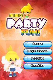 Title screen of Mimi's Party Fun! on the Nintendo DS.