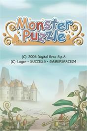 Title screen of Monster Puzzle on the Nintendo DS.
