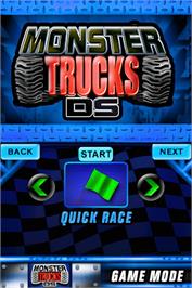 Title screen of Monster Trucks Ds on the Nintendo DS.