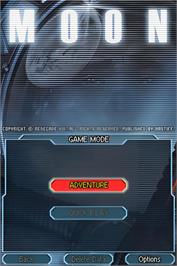 Title screen of Moon on the Nintendo DS.