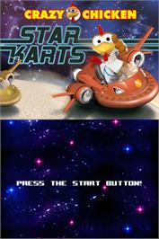 Title screen of Moorhuhn - Star Karts on the Nintendo DS.