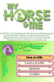 Title screen of My Horse And Me on the Nintendo DS.