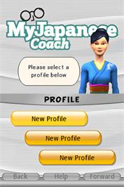 Title screen of My Japanese Coach - Learn A New Language on the Nintendo DS.