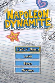 Title screen of Napoleon Dynamite - The Game on the Nintendo DS.