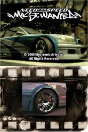 Title screen of Need For Speed - Most Wanted on the Nintendo DS.