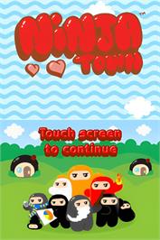 Title screen of Ninjatown on the Nintendo DS.