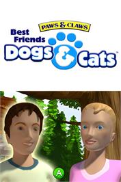 Title screen of Paws And Claws - Best Friends - Dogs And Cats on the Nintendo DS.