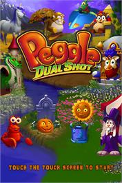 Title screen of Peggle - Dual Shot on the Nintendo DS.