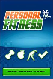 Title screen of Personal Fitness For Men on the Nintendo DS.