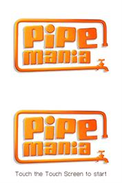 Title screen of Pipe Mania on the Nintendo DS.