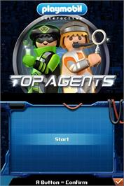 Title screen of Playmobil - Top Agents on the Nintendo DS.