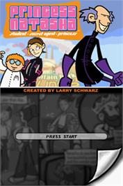 Title screen of Princess Natasha: Student • Secret Agent • Princess on the Nintendo DS.