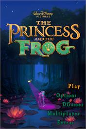 Title screen of Princesse Et La Grenouille, La on the Nintendo DS.