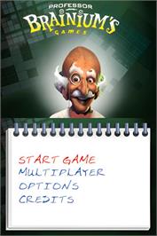 Title screen of Professor Brainium's Games on the Nintendo DS.