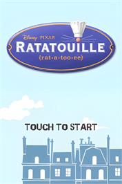Title screen of Ratatouille on the Nintendo DS.