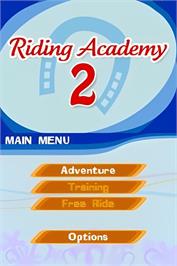 Title screen of Real Stories - Cheval Academy on the Nintendo DS.
