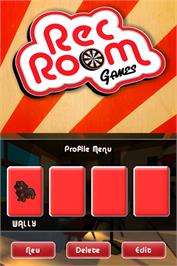 Title screen of Rec Room Games on the Nintendo DS.