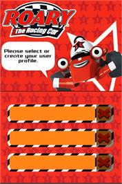Title screen of Roary - La Voiture De Course on the Nintendo DS.