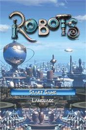 Title screen of Robots on the Nintendo DS.