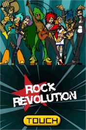 Title screen of Rock Revolution on the Nintendo DS.