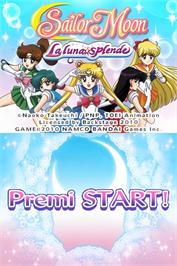 Title screen of Sailor Moon - La Luna Splende on the Nintendo DS.