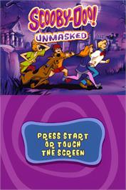 Title screen of Scooby-doo! - Unmasked on the Nintendo DS.