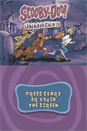 Title screen of Scooby Doo! Unmasked on the Nintendo DS.