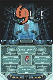 Title screen of Scurge: Hive on the Nintendo DS.
