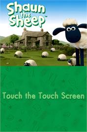 Title screen of Shaun The Sheep on the Nintendo DS.