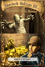 Title screen of Sherlock Holmes Ds - Le Mystère De La Momie on the Nintendo DS.