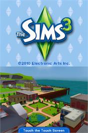 Title screen of Sims 3, Les on the Nintendo DS.