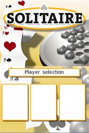 Title screen of Solitaire on the Nintendo DS.